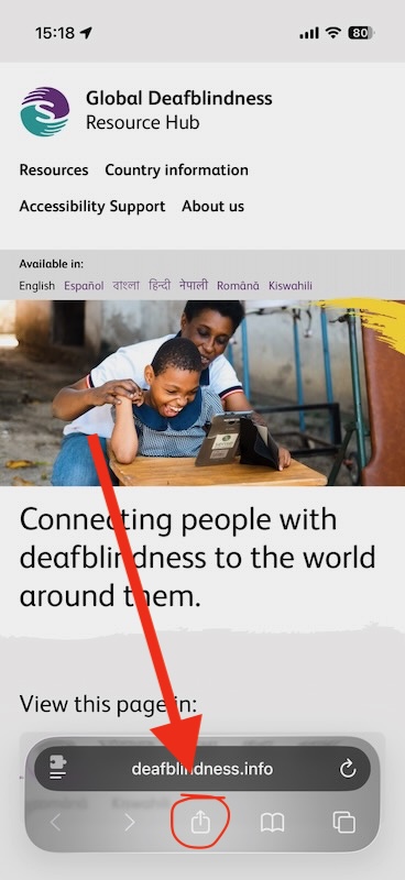 Picha inayoonyesha jinsi ya Kufungua Safari kwenye simu yako ya I-Phone 